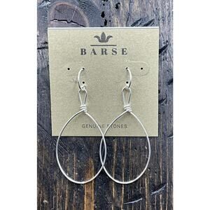 Barse Wire Loop Earrings- Sterling Silver- 2.5” - NWT